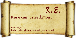 Kerekes Erzsébet névjegykártya