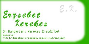 erzsebet kerekes business card